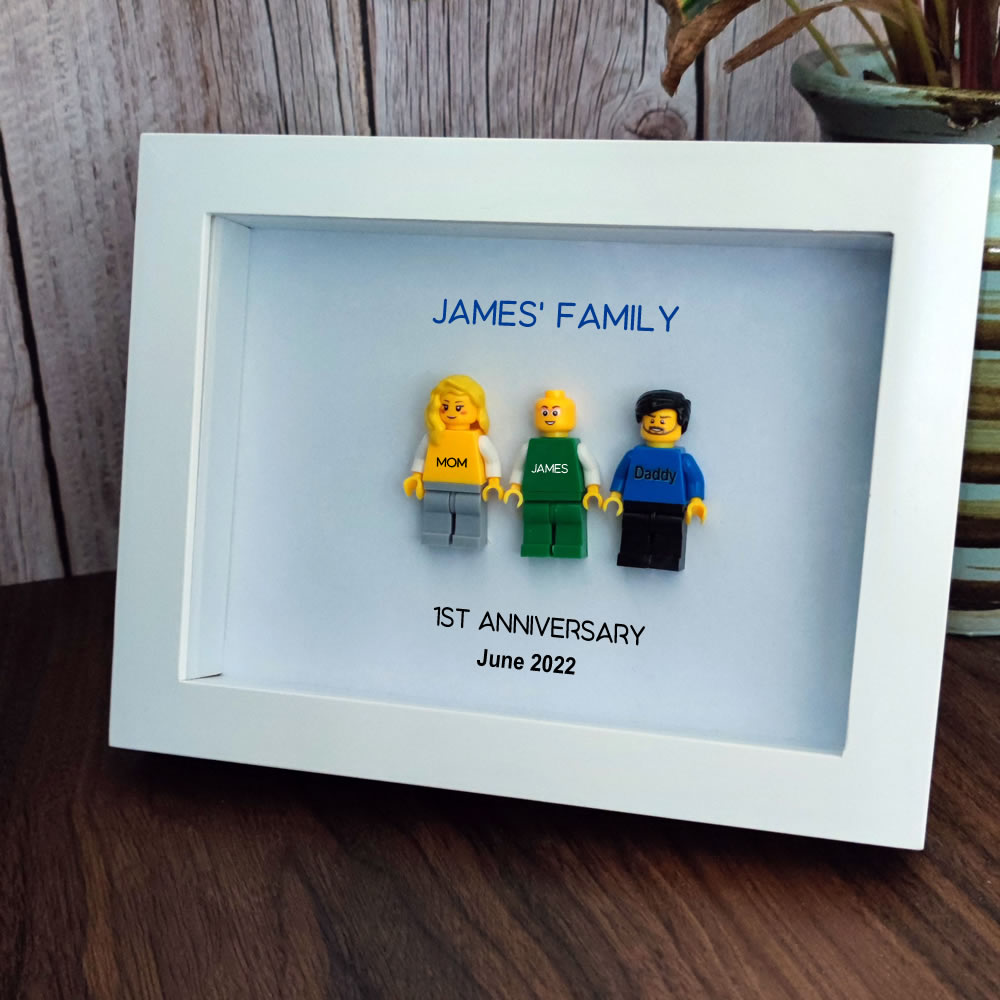 Personalisierte Minifigur Familiengeschenk für Papa, Opa, POP POP Vatertag | Vatertagsgeschenk