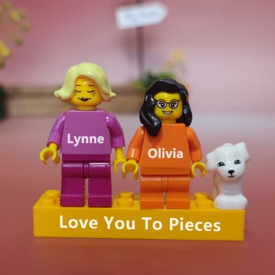 Homosexuality Personalized Figures on Personalized Brick With Pets