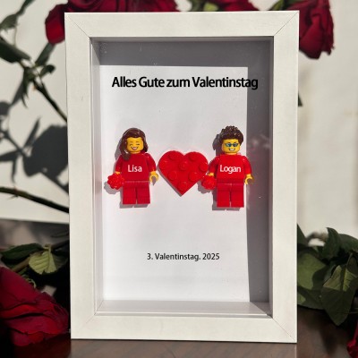 Personalisierten Minifigurenrahmen mit Namensgravur für Paare