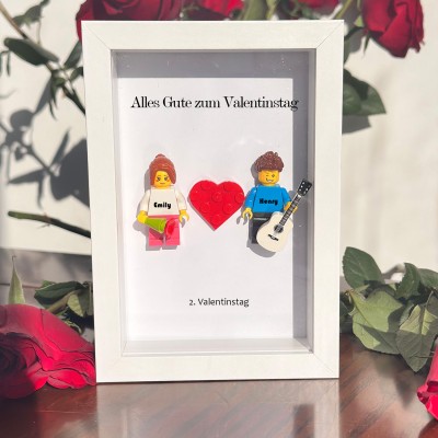 Personalisierten Minifigurenrahmen mit Namensgravur für Paare