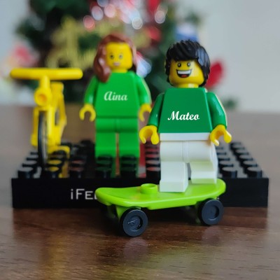 Te amo por siempre Figuras personalizadas en ladrillo personalizado con mascotas Regalo para pareja, para novio, para novia, para niños