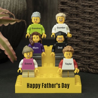 Personalisierte Figur Familiengeschenk für Papa zum Vatertag | Vatertagsgeschenk
