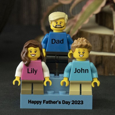 Personalisierte Figuren auf personalisiertem Ziegel