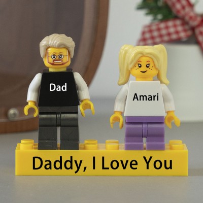 Personalisierte Figur Familiengeschenk für Papa zum Vatertag | Vatertagsgeschenk