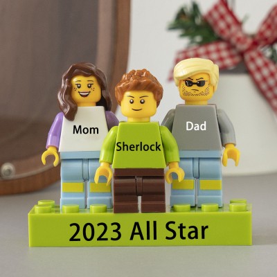 Personalisierte Figur Familiengeschenk für Papa zum Vatertag | Vatertagsgeschenk