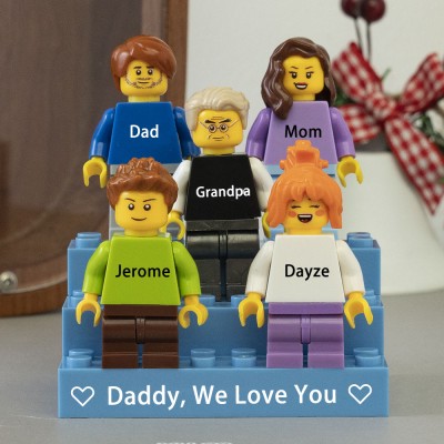 Personalisierte Figur Familiengeschenk für Papa zum Vatertag | Vatertagsgeschenk