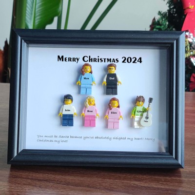 ‼️Familiär Geschenk,Erstellen Sie Ihren personalisierten Minifigurenrahmen mit Namensgravur für Paare