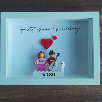 Personalized Name Figures in Proverbs photo frame With Pets for Couple, For Boyfriend, For Girlfriend, For Kids