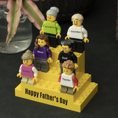 Personalisierte Figur Familiengeschenk für Papa zum Vatertag | Vatertagsgeschenk