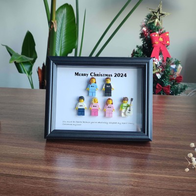 ‼️Familiär Geschenk,Erstellen Sie Ihren personalisierten Minifigurenrahmen mit Namensgravur für Paare