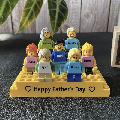 Personalisierte Figur auf einem personalisierten Ziegelstein