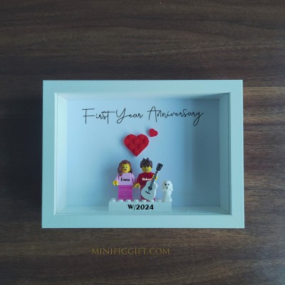 Personalized Name Figures in Proverbs photo frame With Pets for Couple, For Boyfriend, For Girlfriend, For Kids