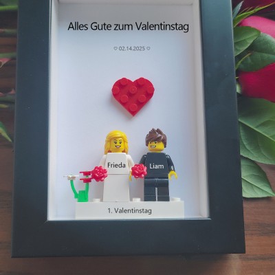 Personalisierten Minifigurenrahmen mit Namensgravur für Paare