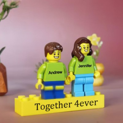Liebhaber personalisierte Figuren auf personalisiertem Ziegel mit Haustieren